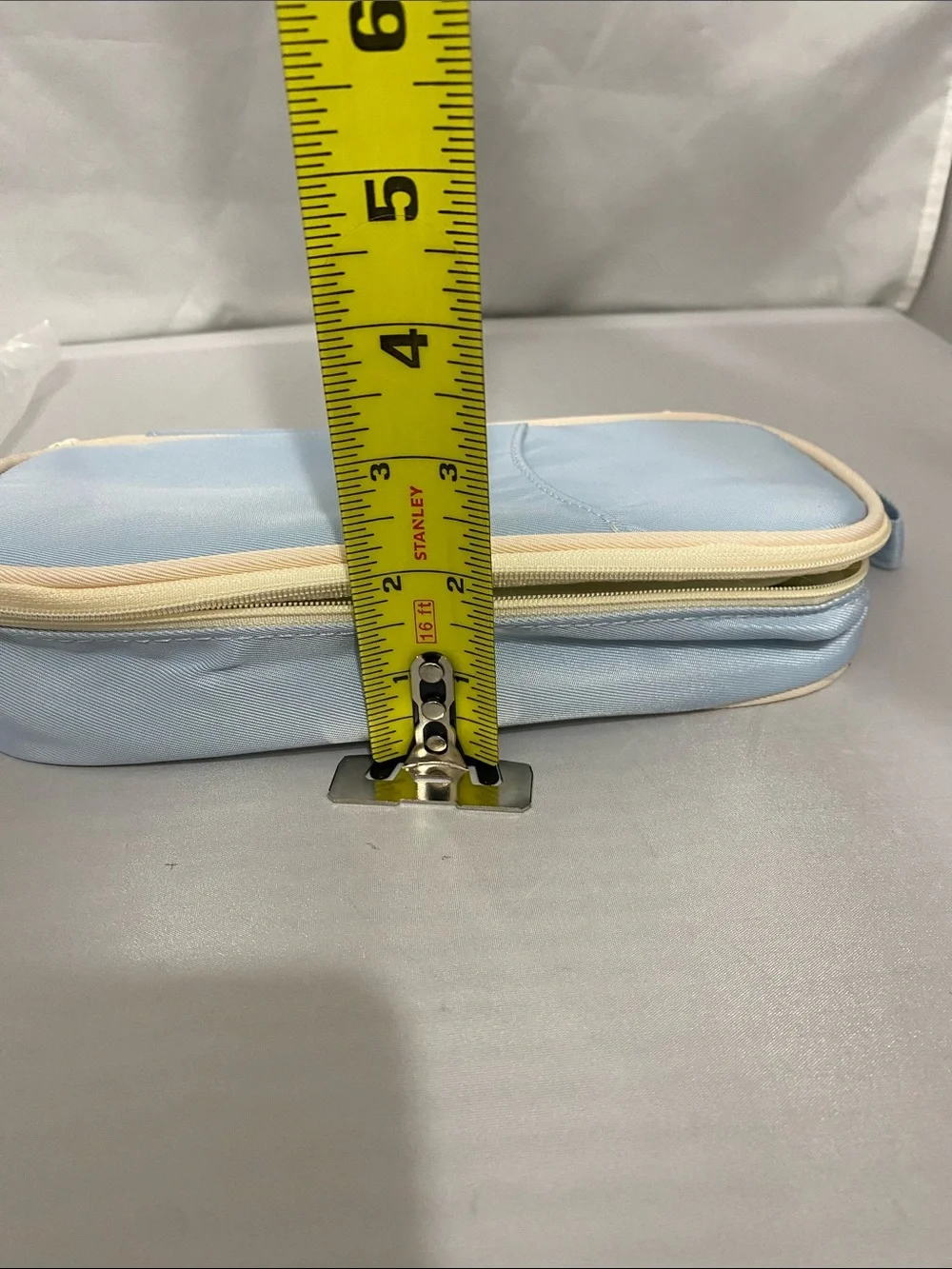 Roosyo Light Blue Pouch with Cream Trim